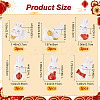 18Pcs 6 Style Rabbit Resin Display Decorations DJEW-CP0001-21-3