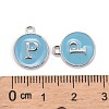 Platinum Plated Alloy Enamel Charms ENAM-S118-04P-P-3