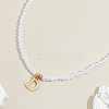 Imitation Pearl with Stainless Steel Pendants Necklaces NJEW-LP0001-51D-G-3
