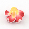 Handmade Polymer Clay 3D Flower Plumeria Beads CLAY-Q192-15mm-08-2