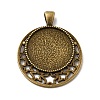 Tibetan Style Alloy Pendant Cabochon Settings LS-PALLOY-J494-30AB-1