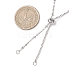 304 Stainless Steel Satellite Chain Curb Chain Slider Necklace Making AJEW-JB01530-2