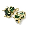 Real 18K Gold Plated Brass Glass Pendants KK-R161-02G-02-2