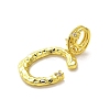 Rack Plating Brass Micro Pave Cubic Zirconia European Dangle Charms KK-L210-015G-C-2