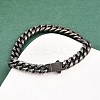 316 Surgical Stainless Steel Cuban Link Chain Bracelets BJEW-C125-12AS-4