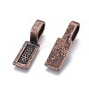 Tibetan Style Alloy Glue-on Flat Pad Bails LS-TIBE-4710-R-NR-2