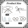 DIY Bowknot Brass Stud Earring & Jump Rings & Ear Nuts Jewelry Making Finding Kits DIY-CN0003-24P-2