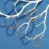 Unicraftale 6 Pairs 6 Style Heart & Flower & Oval 304 Stainless Steel Wire Wrapped Hoop Earrings EJEW-UN0001-84-3