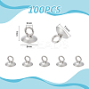 100Pcs 202 Stainless Steel Bead Cap Pendant Bails STAS-UN0034-88-3