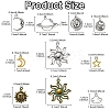 100Pcs 10 Styles Tibetan Style Zinc Alloy Charms FIND-YW0007-15-2