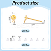 200Pcs 304 Stainless Steel Stud Earring Findings STAS-UN0061-89-4