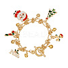 Christmas Alloy and Enamel Charm Bracelets FS-WG5D6F3-02-3