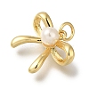 Rack Plating Brass with ABS Plastic Pearl Charms X-KK-G500-13G-2