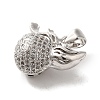 Brass Micro Pave Cubic Zirconia Pendants KK-C072-32P-2
