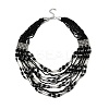 Bohemia Style Glass Seed Bead Multi-strand Necklaces NJEW-H063-01P-05-2