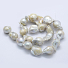 Natural Baroque Pearl Keshi Pearl Beads Strands PEAR-K004-14-2