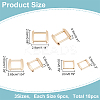 WADORN® 18Pcs 9 Style Zinc Alloy Rectangle Buckle Ring DIY-WR0002-59-2