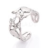 304 Stainless Steel Cuff Open Rings for Women RJEW-N052-17P-1