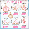 72Pcs 6 Styles Alloy Enamel Pendants ENAM-AR0001-84-2