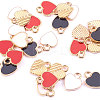 Golden Plated Alloy Enamel Charms PALLOY-CJ0001-07-3