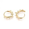 Brass Hoop Earring Finding KK-N261-66G-2