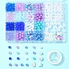 DIY Round Acrylic & ABS Plastic Imitation Pearl Beads Bracelets Jewelry Making Kits DIY-FS0007-42-7