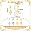 6Pcs 2 Colors Brass Micro Pave Clear Cubic Zirconia Interlocking Clasps KK-CJ0005-91-2