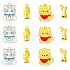 20Pcs 4 Styles Alloy Enamel Pendants ENAM-CJ0004-48-3