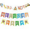2 Sets 2 Styles Welcome Come Back & School Supplies Paper Banners DIY-GF0008-73-1