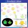 80Pcs 16 Styles Luminous Resin Sea Turtle Figurine Decoration FIND-CJ0003-49-8