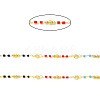 Brass Handmade Beaded Chains CHC-P011-B02-G-2