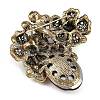 Zinc Alloy Colorful Rhinestone Brooch LS-JEWB-U011-03AS-05-2