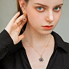 10Pcs 5 Styles Natural Green Aventurine & Rose Quartz & Lapis Lazuli & Amethyst & Carnelian Pendants PALLOY-GO00028-6