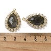 Natural Labradorite Faceted Teardrop Pendants G-I375-01G-08-3