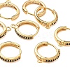 SHEGRACE Brass Micro Pave Clear Cubic Zirconia Hoop Earrings Findings XGR0154G-96G-1