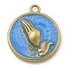 304 Stainless Steel Enamel Pendants LS-STAS-M084-09G-01-1