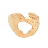 304 Stainless Steel Textured Open Cuff Rings RJEW-C095-08A-G-2
