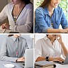 2Pcs Silicone Name Card Holder Strap NJEW-SW00043-02-6