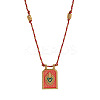 Brass and Enamel Pendant Necklaces FS-WG2CA9F-13-1