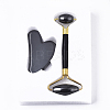 Magnetic Synthetic Hematite Facial Roller & Heart Shape Gua Sha X-G-N0324-12-2
