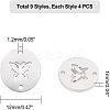 36Pcs 9 Style 304 Stainless Steel Links Connectors STAS-UN0027-50-5