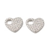 Brass Micro Pave Cubic Zirconia Charms KK-G405-04P-RS-1