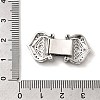 Brass Micro Pave Clear Cubic Zirconia Watch Band Clasps KK-A266-20P-3