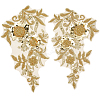 1Pair Flower Lace Polyester Embroidery Organza Ornament Accessories DIY-CY0002-32A-1
