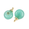 Dyed Natural White Jade Pendants G-Z134-02G-01-2