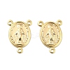 Brass Rosary Center Pieces Oval with Virgin Mary Chandelier Component Links KK-L208-12G-1