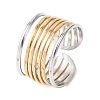 304 Stainless Steel Cuff Open Rings LS-RJEW-H266-04B-GP-4