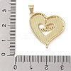 Brass Micro Pave Clear Cubic Zirconia Pendants KK-I712-51G-01-3