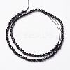 Natural Black Spinel Bead Strands G-P213-13-3mm-2