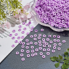 10 Strands Flat Round Handmade Polymer Clay Beads CLAY-PH0001-44T-4